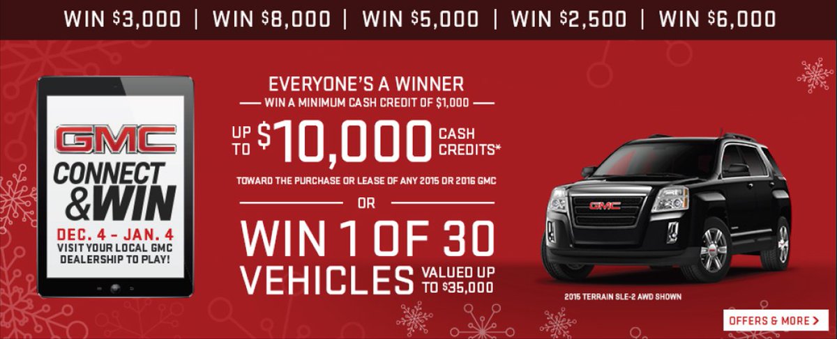 YOU CAN WIN $1000 - $10000 &amp; 35 LUCKY CANADIANS WILL WIN THE VEHICLE OF INQUIRY OR $35,000 TOWARDS YOUR PURCHASE!!!!