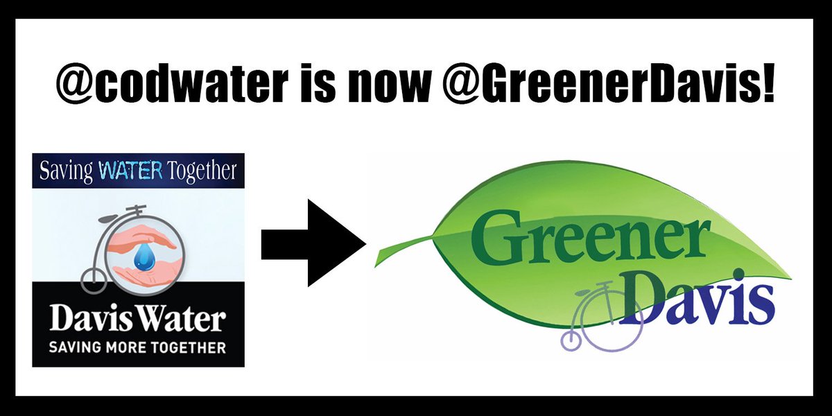codwater's tweet image. @codwater is now Greener and includes broader environmental messaging!  Please follow us at @GreenerDavis.