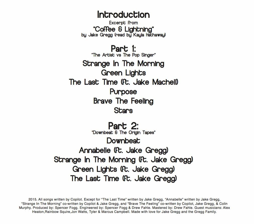 copilot_music_'s tweet photo. Track list for Downbeat. Originals from us &amp; JG. So close. 12.12.15 #NewMusic #Downbeat https://t.co/BU2Hh1Uvb4