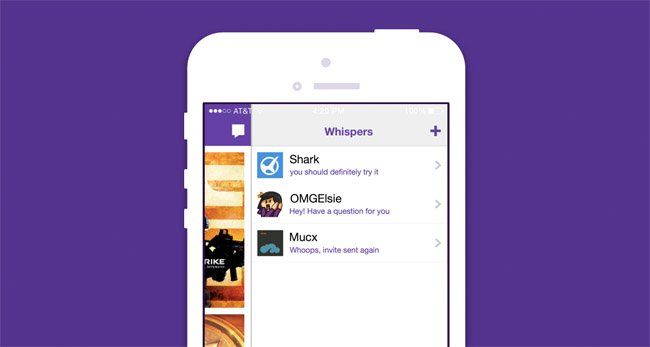 StreamerNews's tweet image. #Twitch mobile Whispers are now available on all iOS devices - ow.ly/VlW0E