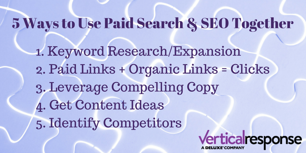 VR4SmallBiz's tweet photo. 5 Ways to Use Paid Search &amp; SEO Together - https://t.co/QdefwWxgJI #SEO #SEM #Advertising https://t.co/QFtG28Gk4U