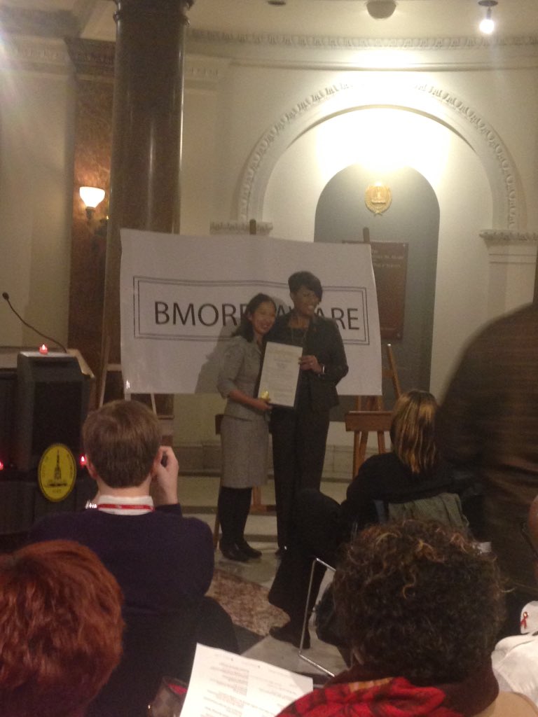 BMore_Healthy's tweet photo. Baltimore is the newest White House 'fast track city' to fight the HIV epidemic. #wa2015 @DrLeanaWen @MayorSRB https://t.co/MePWZ1oNU8