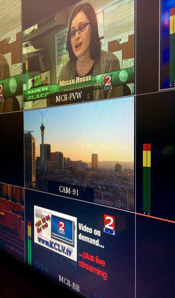 FunVegasTV's tweet photo. The view from #kclv 's #mastercontrolroom today! #31daysofvegascheer https://t.co/4ltXvDOoO8