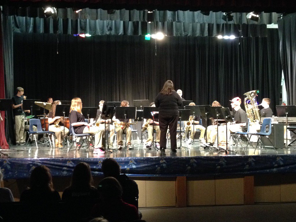 HolyCrossPTBO's tweet photo. Gr 10 11 12 class take the stage at HC Christmas Concert. #HCBand https://t.co/QOhGfvRmPK