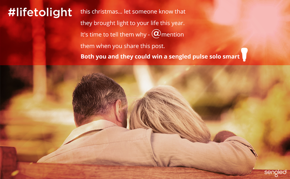SengledUSA's tweet photo. This Xmas, @ mention someone special who brought you to light this year and #lifetolight when you tweet it. https://t.co/YM80B9uFmT