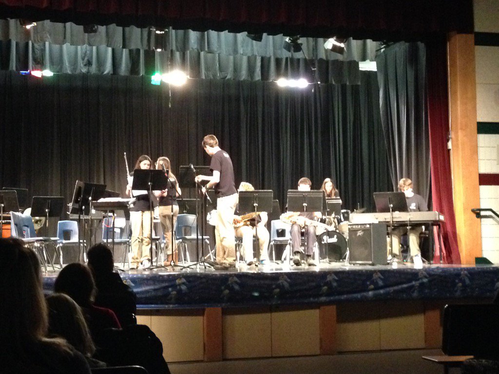 HolyCrossPTBO's tweet photo. HC Jazz Band takes the stage #HCBand https://t.co/1cP147dsGs