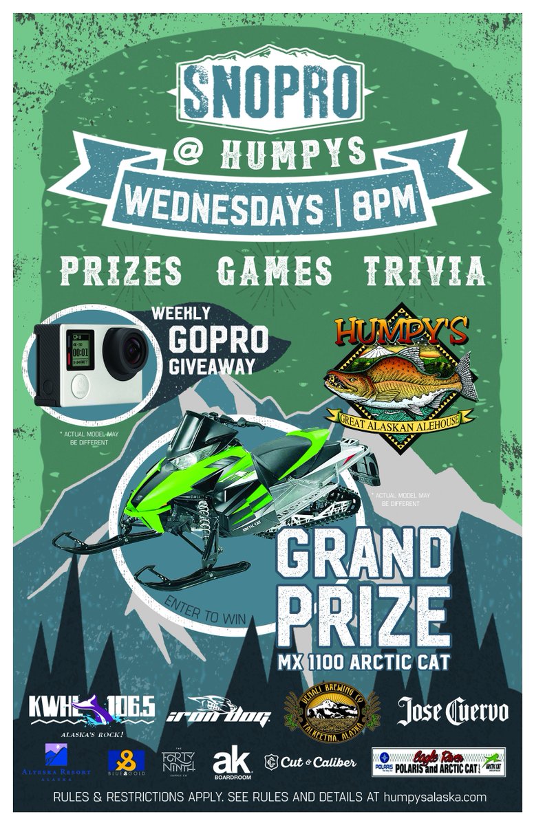 All we want to know is....who wants to win a new sled? #humpys #articcat #snowlovers #alaska #sledheads