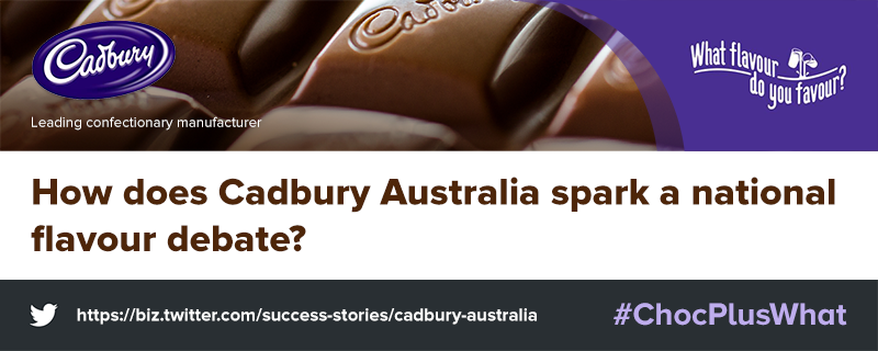 XAustralia's tweet photo. See how @CadburyAU used Twitter to spark a national debate for its #ChocPlusWhat campaign https://t.co/uP8U2TTZI0 https://t.co/JhWD7dwen4