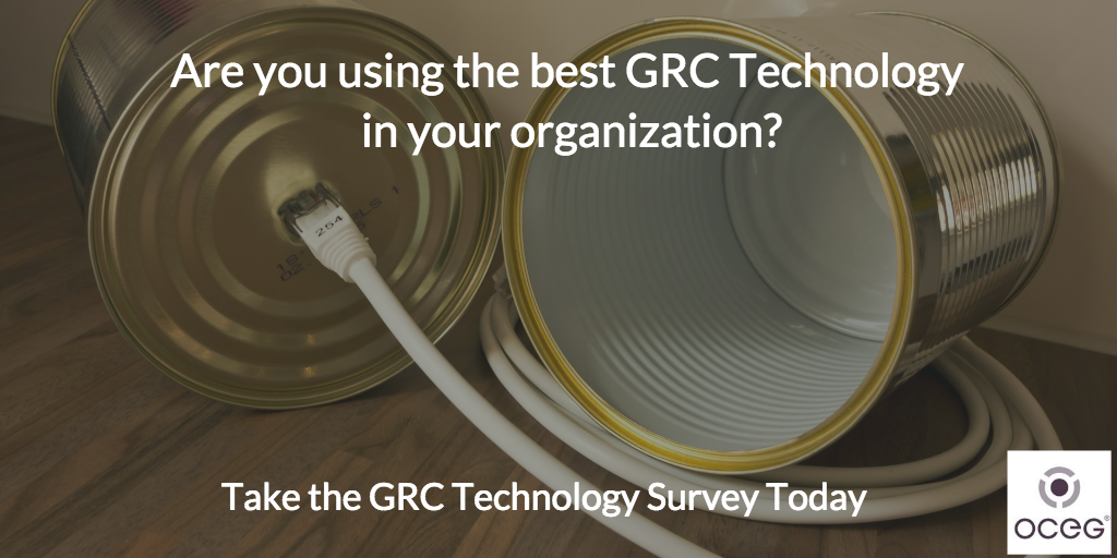 oceg's tweet photo. Are you using the best #GRCTechnology in your org? We need to know: take the #GRCTechSurvey https://t.co/b6RrGkDcnP https://t.co/5q2YG8v12q