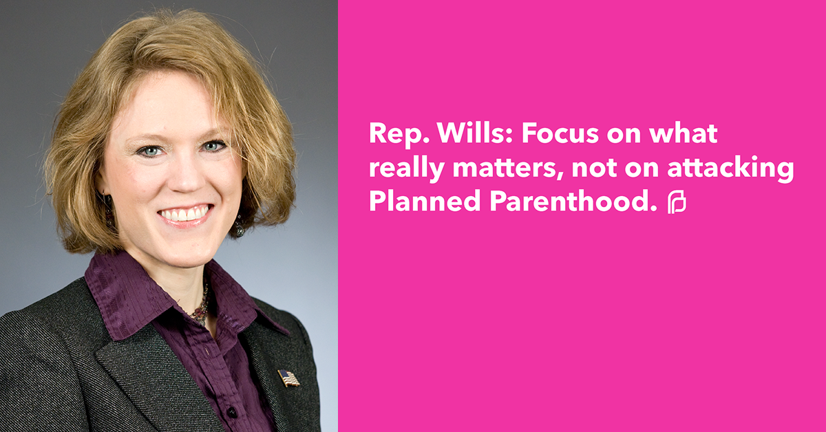 WhenWeAll's tweet photo. Tell Rep Wills to stop spending her time attacking the work of #PlannedParenthood https://t.co/KYMzkMKAal https://t.co/WtLB3o5yP2