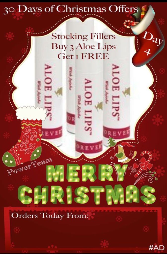 Maisiemoo24's tweet photo. Day 4 of my Christmas offers. Great stocking filler for men or women. #aloelips #cantlivewithoutthis https://t.co/iaBDTADwiW