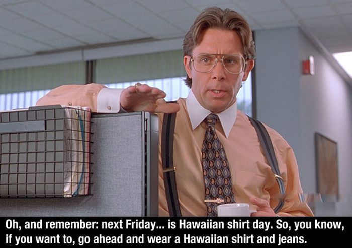 anywherejob's tweet photo. #OfficeSpace vs #RemoteWork Master your space & time. Speed your way to #anywherejob b/c Hawaiian shirts+jeans≠fun https://t.co/Pn2UeObDsI