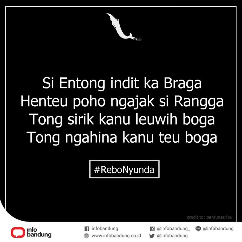 Hayu urang silih ngahargaan ngarah hirup tentram #ReboNyunda