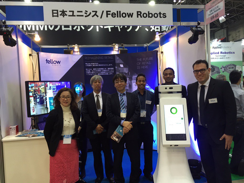 Fellow_AI's tweet photo. Excited to welcome Oshboto-san to Japan at #iREX2015 #oshbot #robot with our partner Nihon Unisys https://t.co/umRHTumYIg