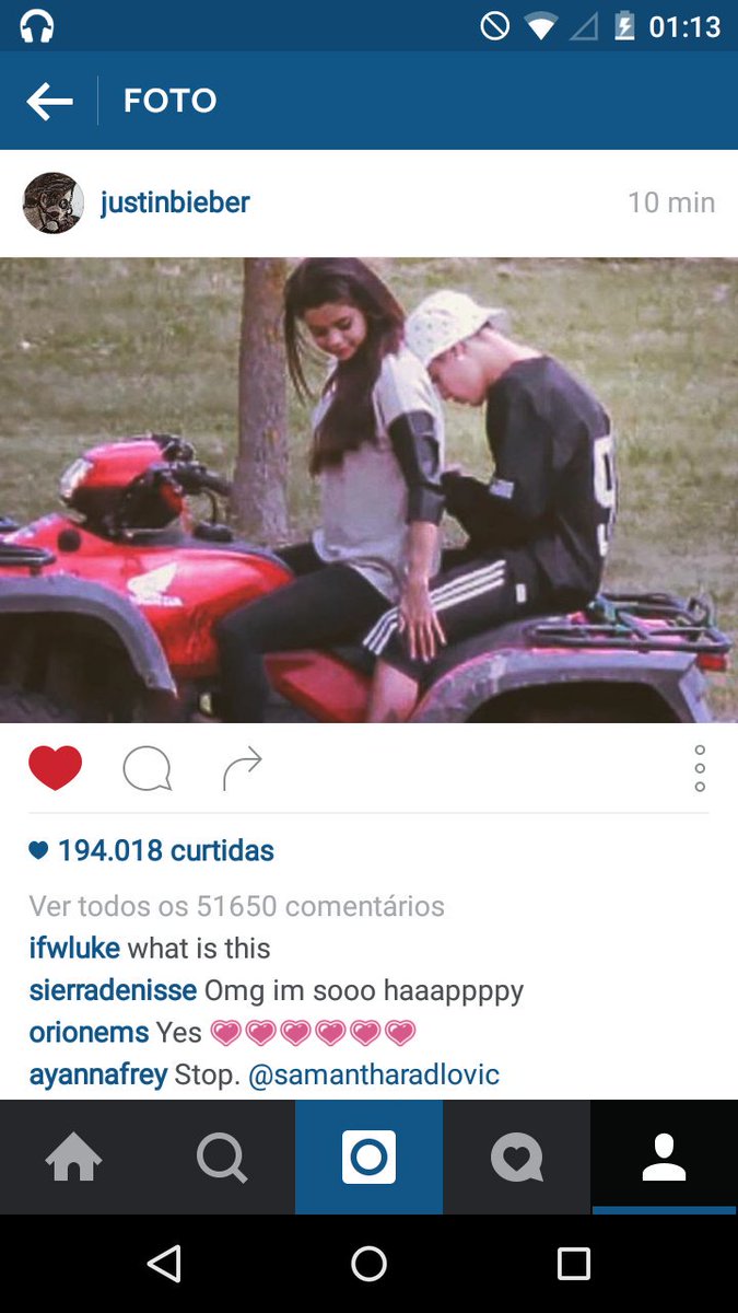 Beliebercaarool's tweet photo. sera que Jelena vai voltar 💕😍🎉 https://t.co/QOW64rPCnr