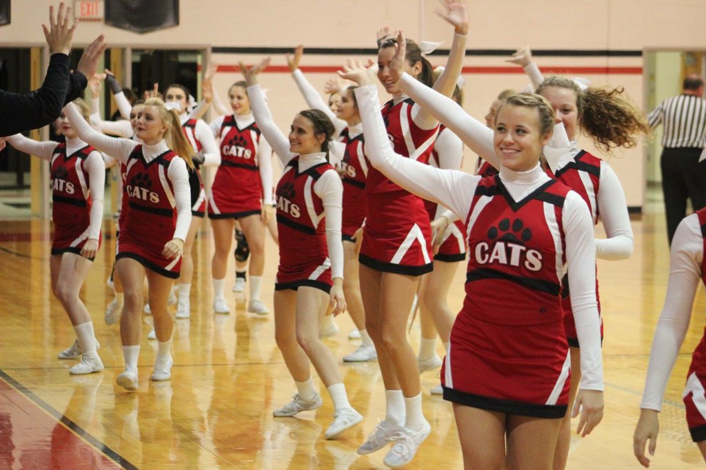 PCCatNation's tweet image. @PendletonCheer in support of @PCBoysBball GO CATS!!!