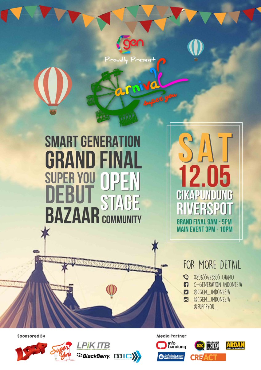Yuk ke @cgen_indonesia #SuperyouCarnival 5 Des ini! Bakal ada banyak hal yg seru lho! #ad