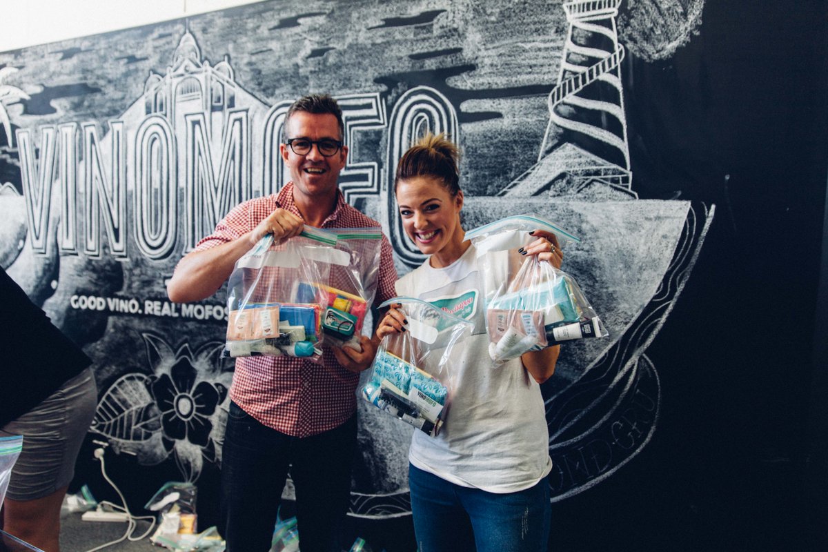 vinomofo's tweet photo. We hosted our first ever @Pinchapoo_AUS workshop today - 200 care packs going straight to Vincent Care! #pinchapoo https://t.co/th7rb59n8R