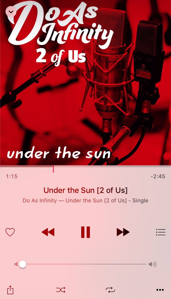 GeorgeAburai's tweet image. Do As Infinity / #2ofUs
第7週目は、
under the sun[2 of Us]

ビックリするくらい原曲から変貌を遂げもはや新曲。南国にイケる！
d-a-i.com/2ofus/
#DoAs