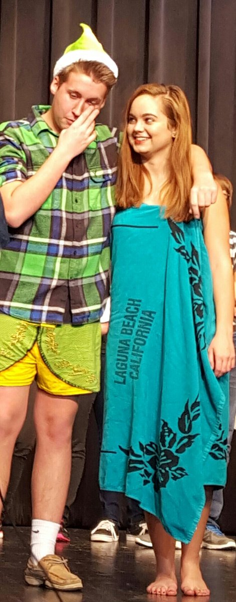 BarbourKelli's tweet photo. Who had fun tonight? These two did! Senior performance got him all choked up. "Baby It's Cold Outside" #lipsync2015 https://t.co/UO4SJsEqc6