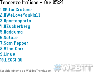 webtoptrends's tweet photo. In Italia #adduma è entrato nei Top Trends occupando la posizione #5 [05:21] https://t.co/KS35Ivv9ge