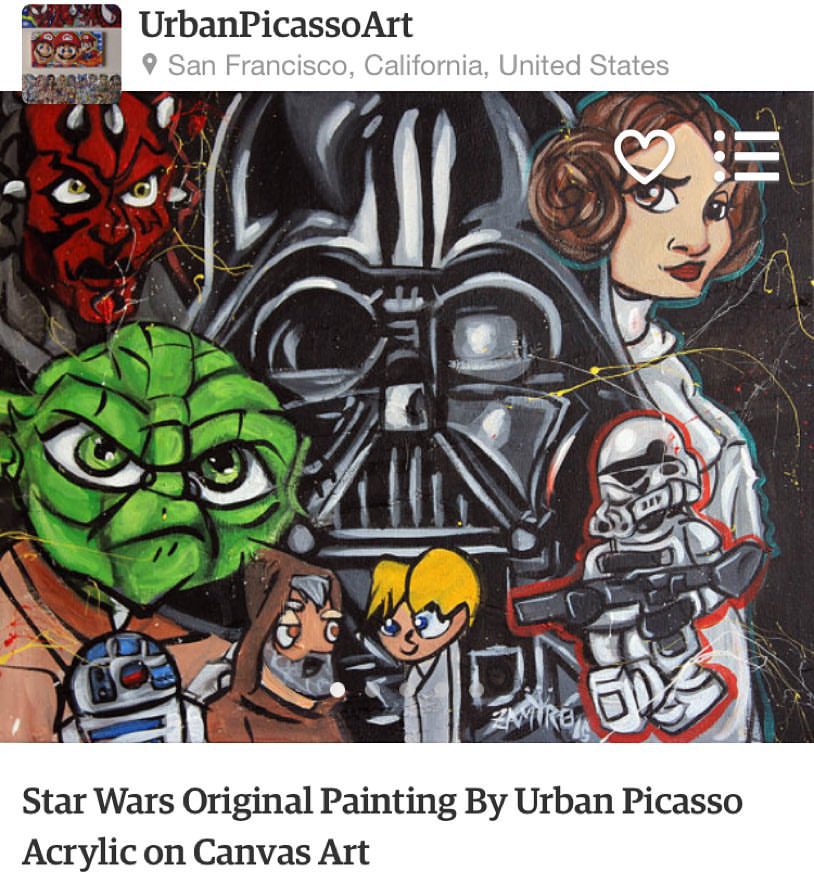 urbanpicassoart's tweet photo. Check Out the #NewStarWars #originalPainting in my #EtsyShop UrbanPicassoArt New #starWars #Zamiro https://t.co/3Q0dG88Meu