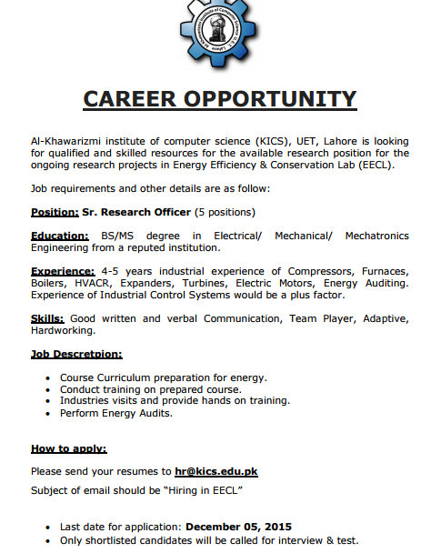 kicsuet's tweet photo. KICS-UET Jobs for Engineers. https://t.co/1F1iuCdQuh
