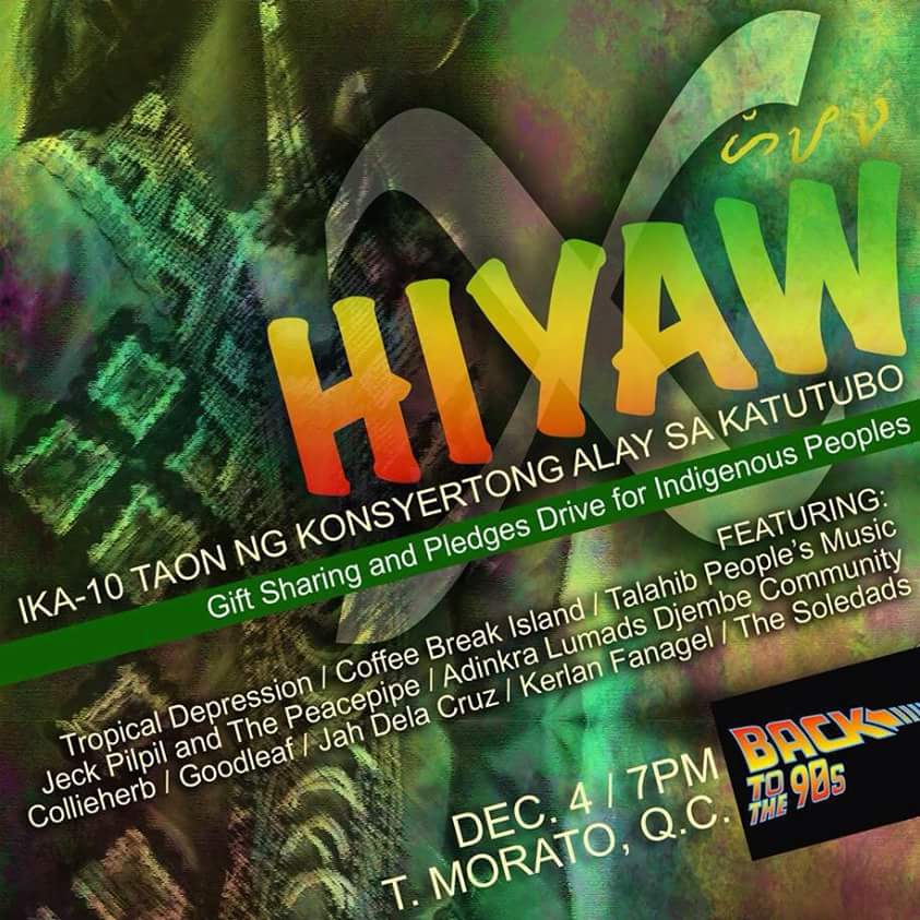 aldubforlumad's tweet photo. HIYAW: Konsyertong Alay sa LUMAD/Katutubo.Dec 4,Fri,7pm. Back 2 d 90s Bar,T.Morato, QC #ALDUBLoveGoesOn #LumadDinAko https://t.co/rCXsrh8Eq8