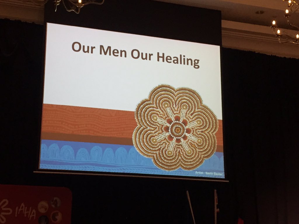 EmmaErobertson's tweet photo. @HealingFound8n reconnects men in to community,supporting Proactive vs reactive. #IAHA2015 #men #deadly #rolemodel https://t.co/LJeA6E6nSN