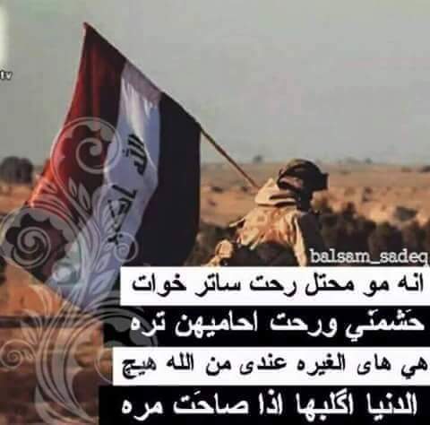 للزيارة بهالسنه مامستعد
بس اخلص شغلة الموصل وأرد
كلبي ويه حسين حاضر
زرته من فوك السواتر
رد سلامي و گال حي الله الحشد