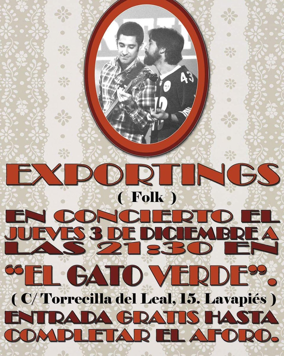 CONCIERTO MAÑANA JUEVES EN EL GATO VERDE EN LAVAPIÉS!