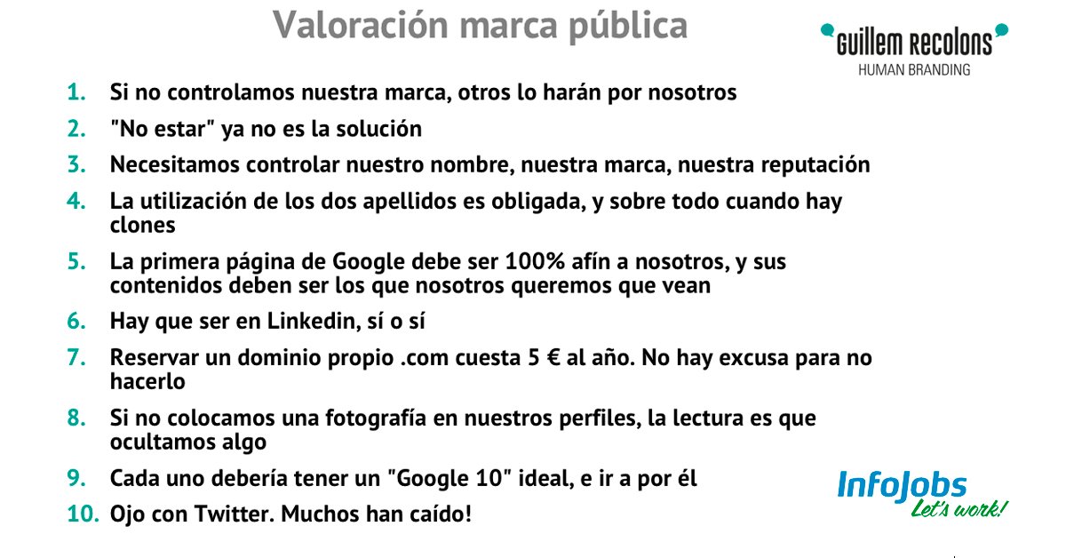 InfoJobs's tweet photo. 10 consejos para gestionar tu marca personal por @guillemrecolons en @eleconomistaes https://t.co/nPd0B2Zjhk https://t.co/KxIzFfH7Oy