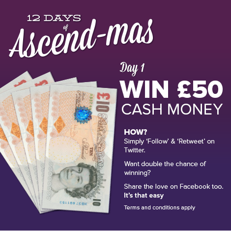 AscendProperty's tweet photo. On the first day of #Ascend-mas we're giving away £50 cash. Big help for #Xmas shopping! Retweet &amp; Follow to #Win https://t.co/OJqSw6C3rN