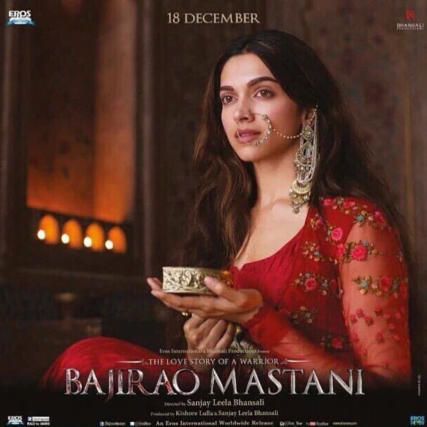 DeepikaHolics's tweet photo. Another mesmerising poster of @deepikapadukone as #Mastani. Indeed an ethereal beauty! #BajiraoMastaniOn18thDec https://t.co/tuReKzc69N