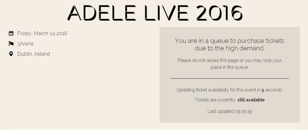 The waiting game begins... #adeletickets
