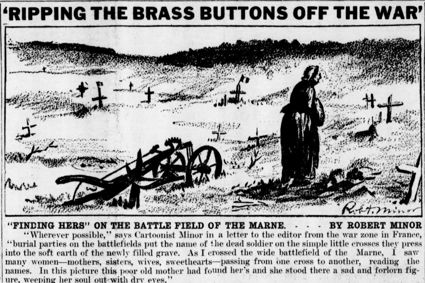 ThisDayInWWI's tweet photo. Dec 2 1915 

Finding her cross 
--Robert Minor 

https://t.co/WqPXpSmwvt @CartoonWW1 #ww1cartoon @PunchCartoons https://t.co/rRyXDBvkjZ