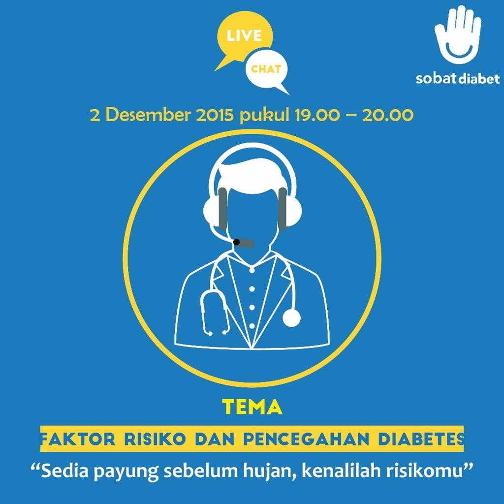 Kenali resiko kamu terhadap diabetes! Yuk ikutan livechat malam ini jam 7s.d 8 bersama dr.Devi Felicia <a href="/sobatdiabet/">Sobat Diabet</a>