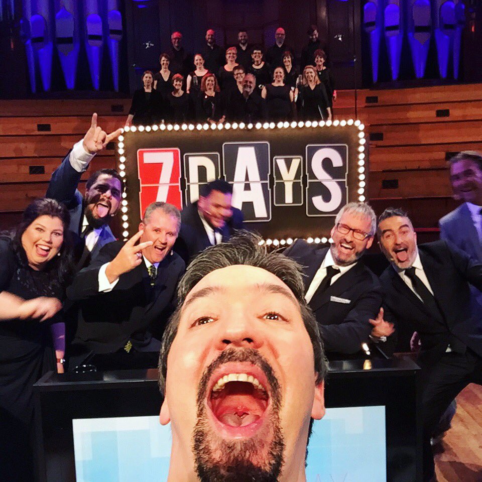 JonToogood's tweet photo. Just played @7DaysTv3 200th episode with full choir and @daihenwood at the Auckland Town Hall. Awesome. https://t.co/5g45kOM0Mz