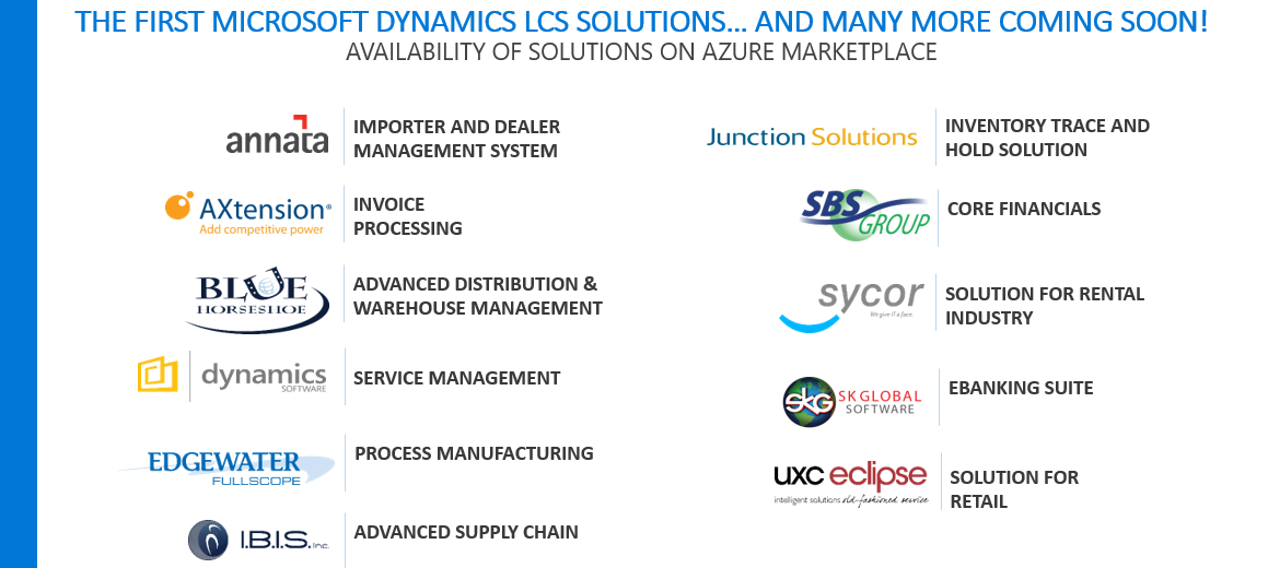 satishthomas's tweet photo. Strong ISV momentum w/ LCS solutions for new Dynamics AX - on track for record # on #Azure Marketplace by GA #CONV15 https://t.co/fDsW6nFobR