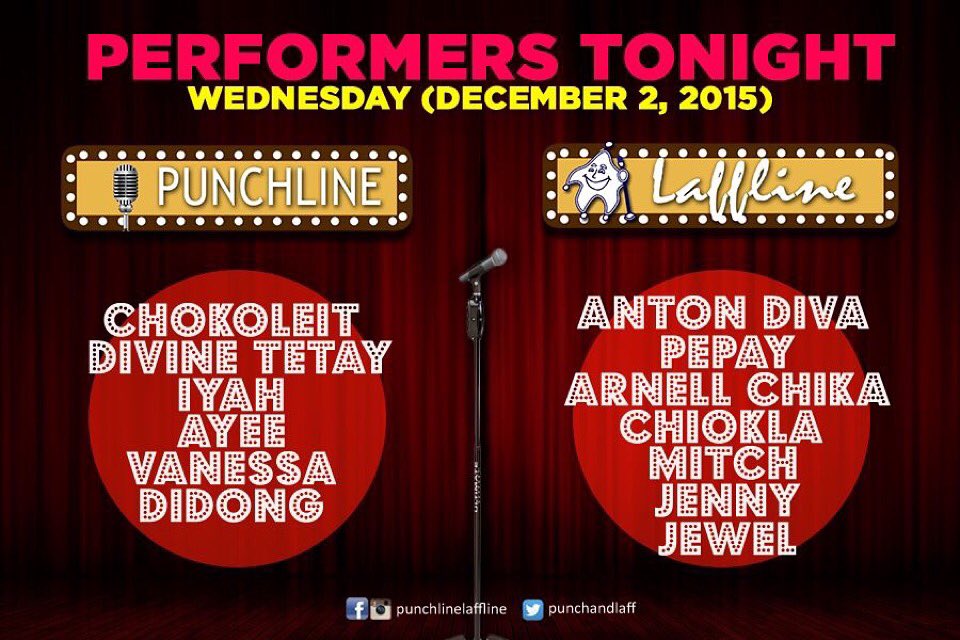 Punong-puno ng tawanan ang Wednesday night mo sa #Punchline at #Laffline! #PunchOfLaffters