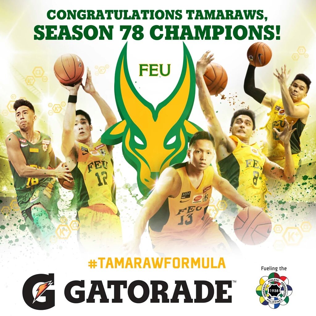 Saporteza's tweet photo. FEU Tamaraws #UAAPSeason78 #Champions #TamarawFormula #TamarawLegacy #ChargeForTheWin #LeadtheCharge #BeBrave #GoFEU https://t.co/oxr0VcJjrB