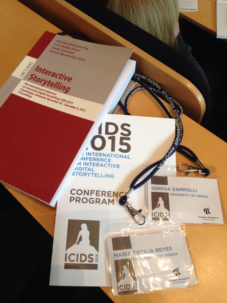 studhio's tweet image. Oggi inizia #ICIDS2015 International Conference on Interactive Digital #Storytelling Vi teniamo aggiornati studhiosi