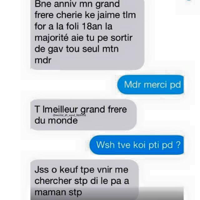 LaOnda78190's tweet image. Qui s'rappel de cette conv avec mon reuf pour mes 18 ans mdrrrrr ?