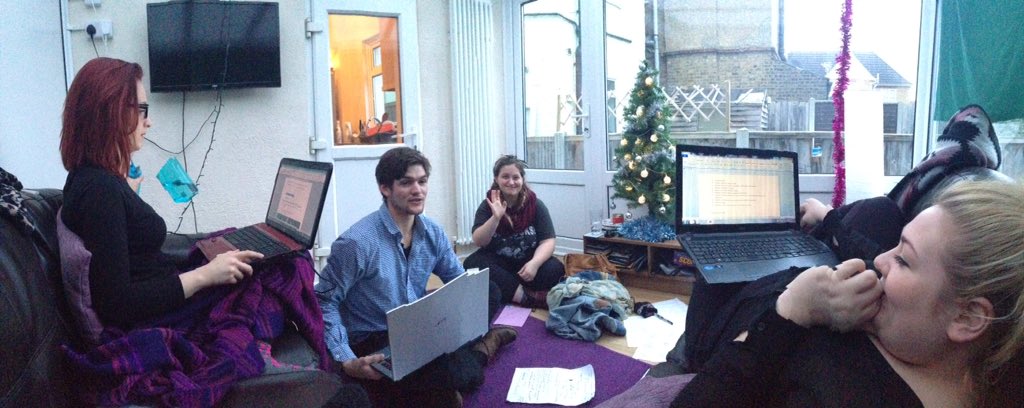 Tried to take a "we're a company" photo, if you want to see how well it worked, zoom in Brit's face. #Pano