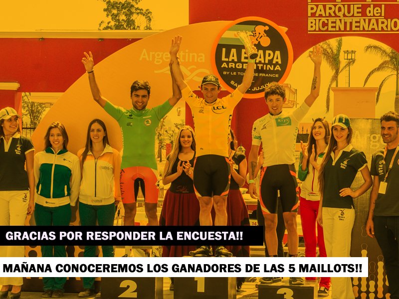 laetapaarg's tweet photo. Gracias por colaborar para seguir mejorando! #LAEtapaArgentina mañana conoceremos los ganadores de las 5 #MAillots! https://t.co/HiAUVR36eo