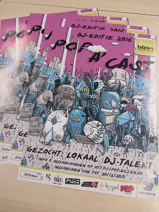 Hier kan je vanaf straks/morgen niet meer naast kijken in Bilzen! Schrijf je in voor Pop a' Cast 2016, dj editie