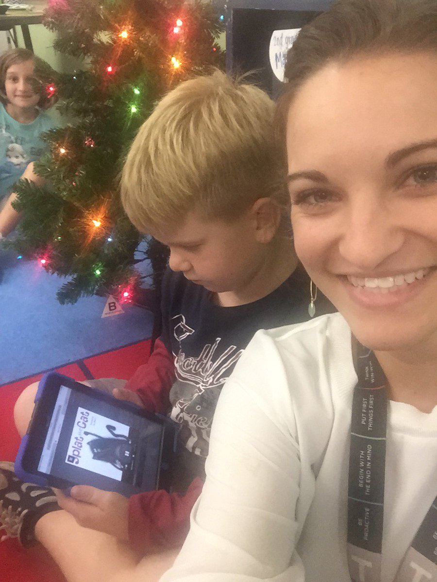 msmaxeysclass1's tweet photo. Reading Splat the Cat using the Overdrive app! :) #NESMerryTechmas @NewingtonElementary @pNabbie https://t.co/LWFJOX9du0