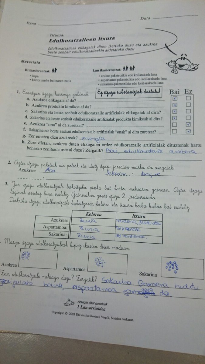 katagorriLT's tweet photo. 3.laborategi Saioa edulkoratzaileak dastatzen! @NaturZientziak #apqua https://t.co/PpCW4mGp8N
