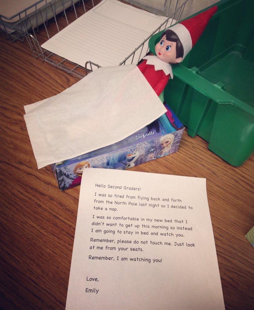 beethinkers03's tweet photo. Day 2! #elfontheself #Emily #secondgrade #teacherlife #beethinkers https://t.co/oy7ZA7if0F