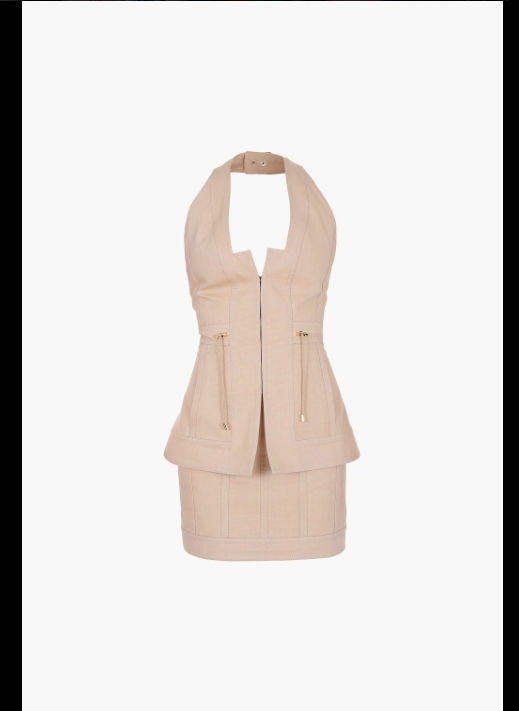Balmain111's tweet photo. Spotted! @KendallJenner wore a Balmain Resort 2016 canvas mini dress in LA. Available here https://t.co/P684wu2SMr ! https://t.co/M6NdKGBn8j